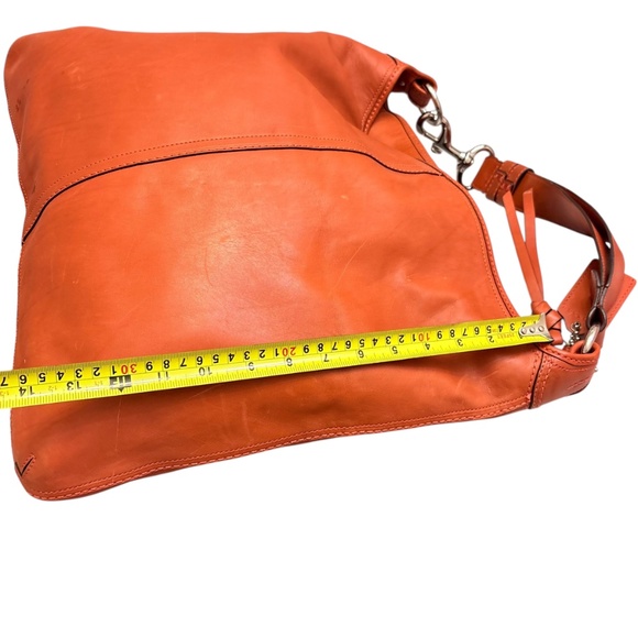 Coach vintage y2k F13356 RARE bleaker XL hobo bag orange rust burnt sienna - Picture 8 of 16